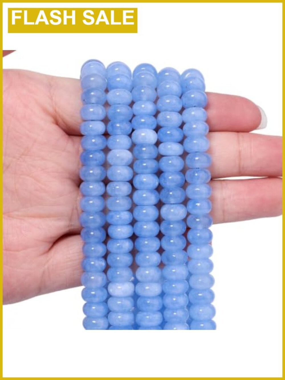 5x8mm Natural Rondelle Spacer Beads for Jewelry Making 73pcs DIY Crafts